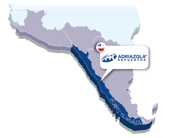 Presencia de Adriazola Repuestos en Chile