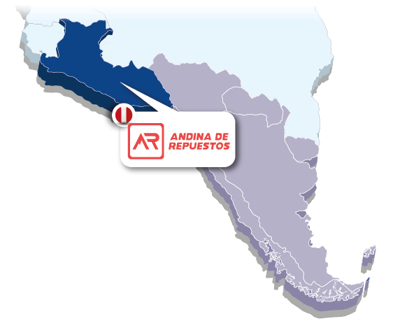 Presencia de Corporación Andina de Repuestos en Perú