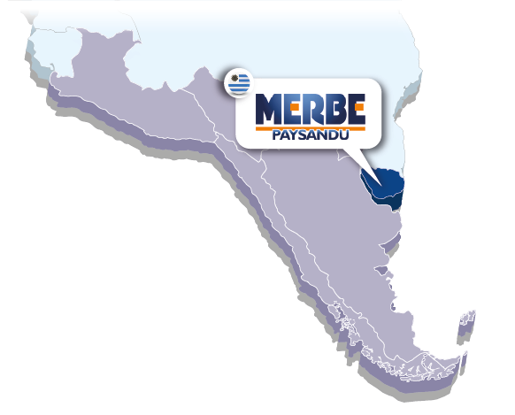 Presencia de Merbe Paysandú en Uruguay